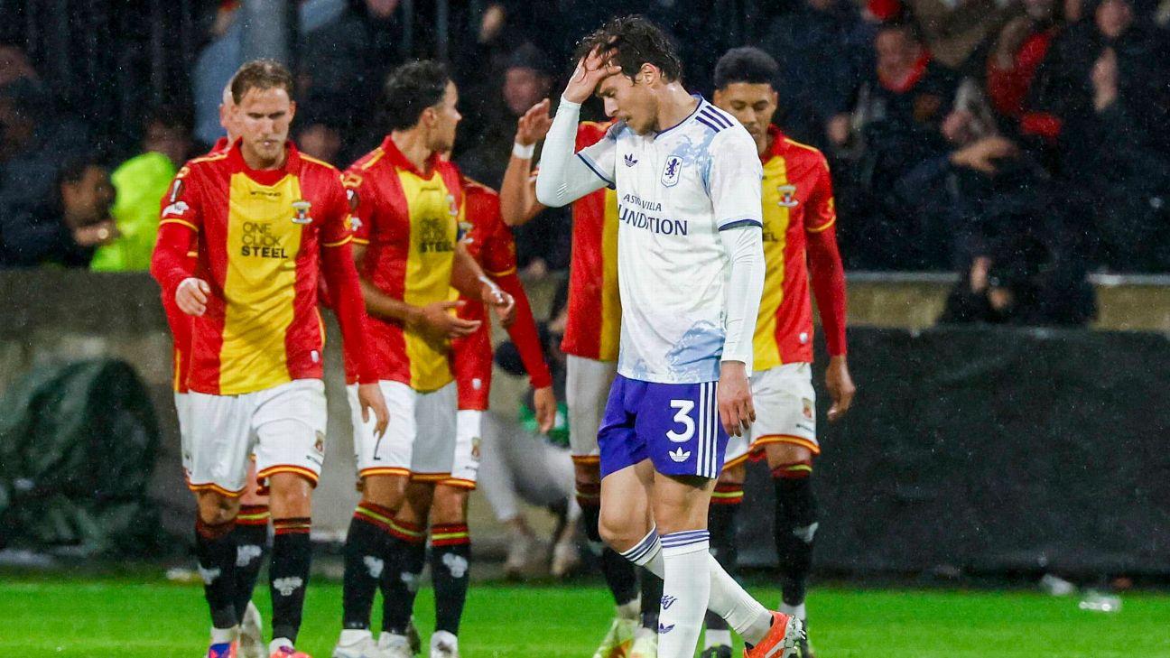 Aston Villa saw their perfect Europa League record disappear against Go Ahead Eagles.