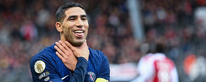 First-half Hakimi double helps PSG to comfortable win over Brest