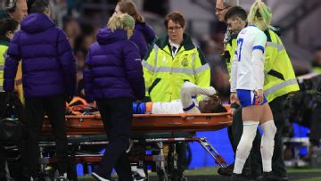 England fear for Agyemang after 'horrible' injury vs. Australia