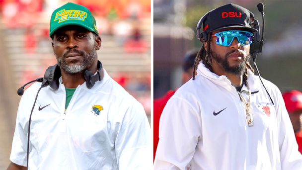 Scenes from Philly as Michael Vick, DeSean Jackson coach on opposite sidelines