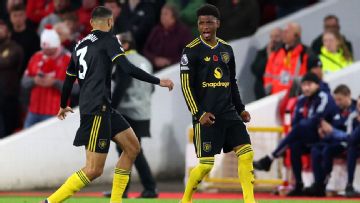 Late Amad volley extends Man United unbeaten run against Forest