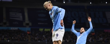 Haaland at the double as Man City cruise into second place