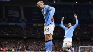 Haaland at the double as Man City cruise into second place