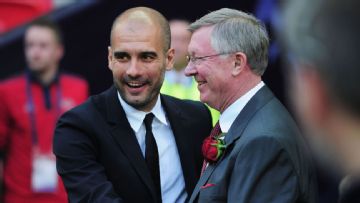 Sir Alex Ferguson welcomes Pep Guardiola to 1,000 club