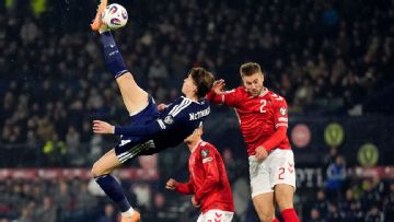 How McTominay's overhead kick for Scotland ranks with Ronaldo, Rooney