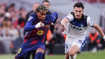 Lamine Yamal, Dani Olmo star as Barcelona fight past Alaves