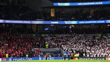 Tottenham fan group's rainbow flag moved for Champions League game
