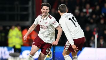 Rice double downs Bournemouth to put Arsenal 6 points clear