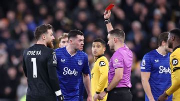 Keane, Grealish see red in Everton draw with Wolves