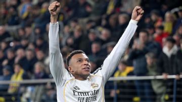 Kylian Mbappe at the double as Real Madrid see off Villarreal
