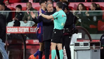 Hansi Flick won't blame 'clear' foul in shock Barcelona loss