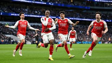 Eze, Gyökeres star as Arsenal outclass Tottenham and settle title nerves