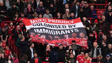 Man United fans display pro-immigration banner after Sir Jim Ratcliffe comments