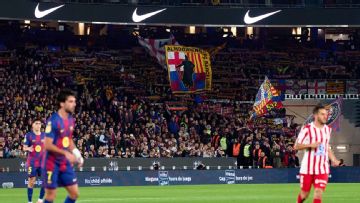 Barcelona welcome more fans, singing section back to Camp Nou