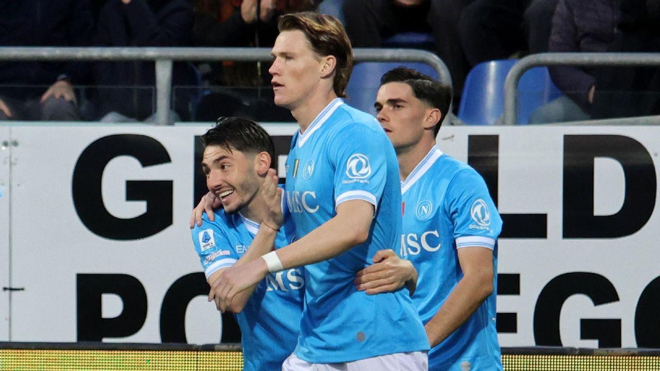 Scott McTominay's goal was enough for Napoli to bear Cagliari on Friday.
