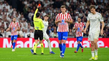 Spain refs back Federico Valverde red as 'serious foul play'
