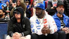 Eminem, 50 Cent lead NBA playoffs celebrity sightings