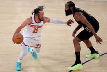 Knicks flip script, attack James Harden to spark Game 1 rally