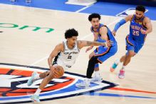 Spurs' Dylan Harper (hamstring) exits in Game 2 vs. Thunder
