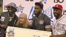 Skattebo's backflip, Odell autographs headline Brian Burns Celebrity Softball Game