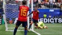 Pedro Porro, de cabeza al gol para España ante Austria en 16avos. del Mundial 2026