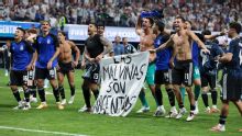 Argentina risk FIFA punishment as players hold Falklands banner after win vs. England