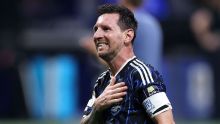 Lionel Messi becomes the first man to start in three World Cup finals