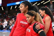 Dream's Angel Reese exits win vs. Sky with left leg injury
