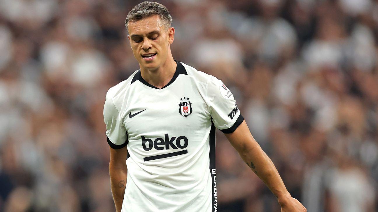 Leandro Trossard was slapped in the face during Besiktas' 1-0 defeat to Alanyaspor.