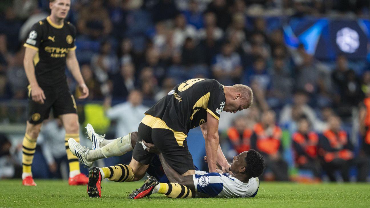 Erling Haaland and Pablo Rosario entered into a confrontation after the Norwegian made it 2-0 to City.