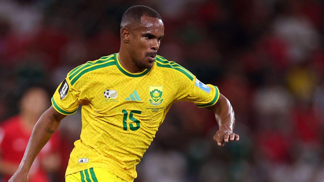 Iqraam Rayners is the only striker in the Bafana squad for he AFCON qualifiers who went to the FIFA World Cup.