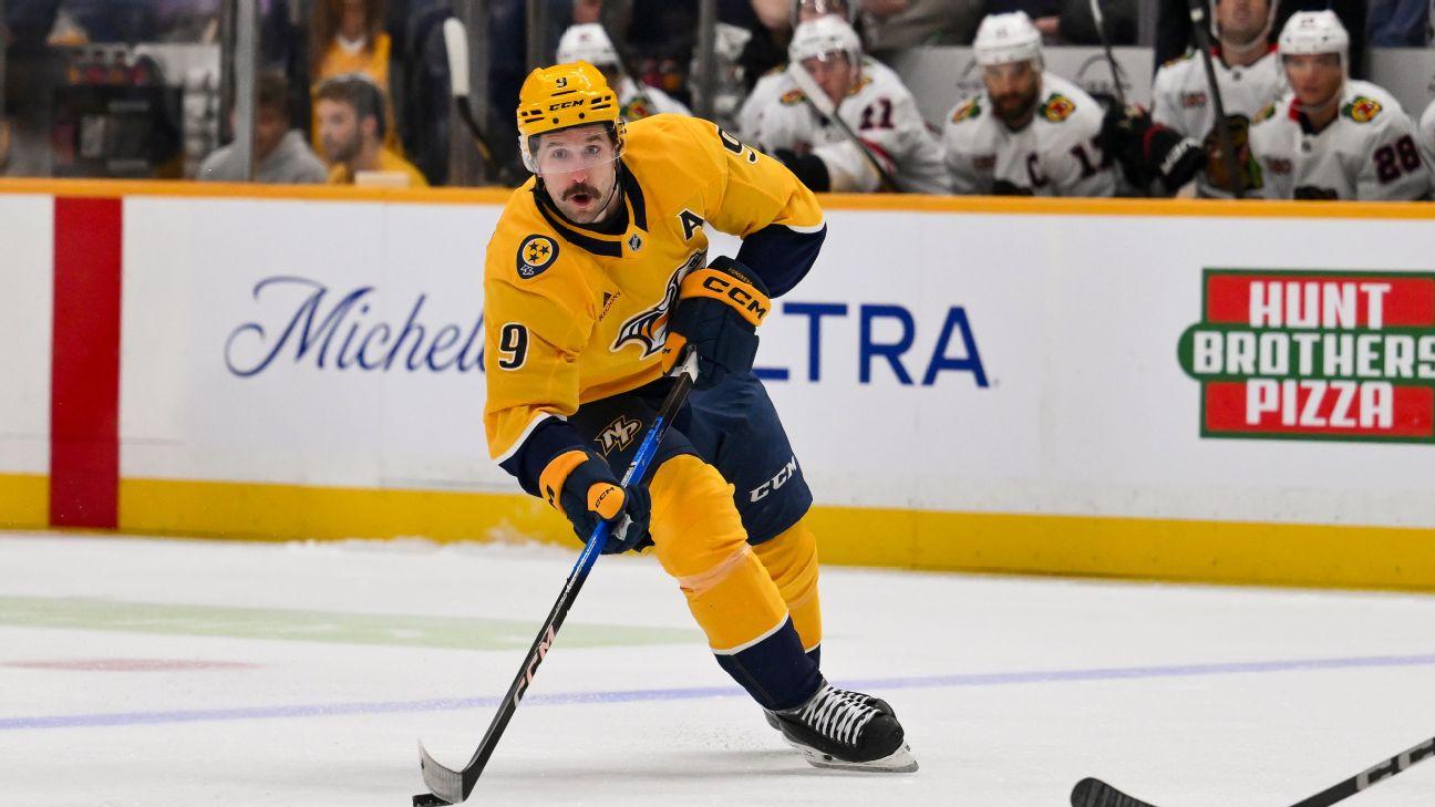 Filip Forsberg of the Nashville Predators is a reliable fantasy hockey option.