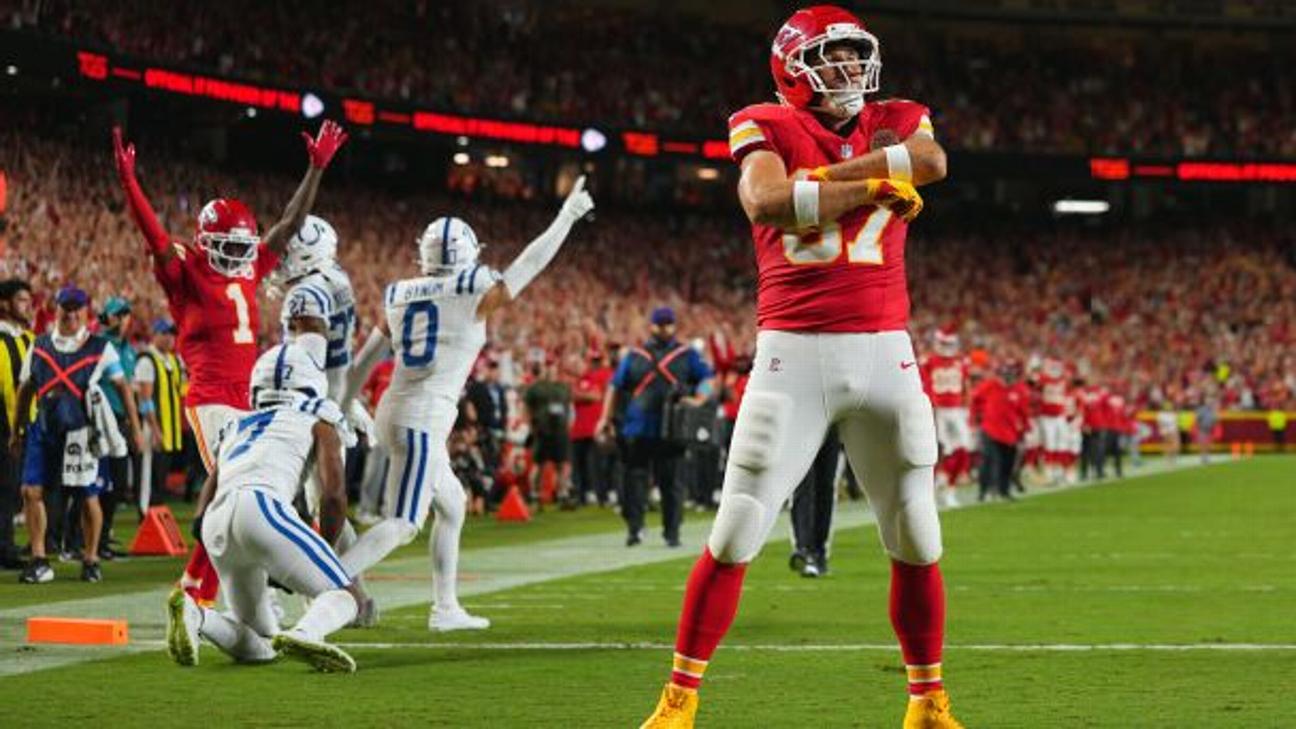 Kelce, at age 36, has run his routes faster than any at time since 2022 so far this season.