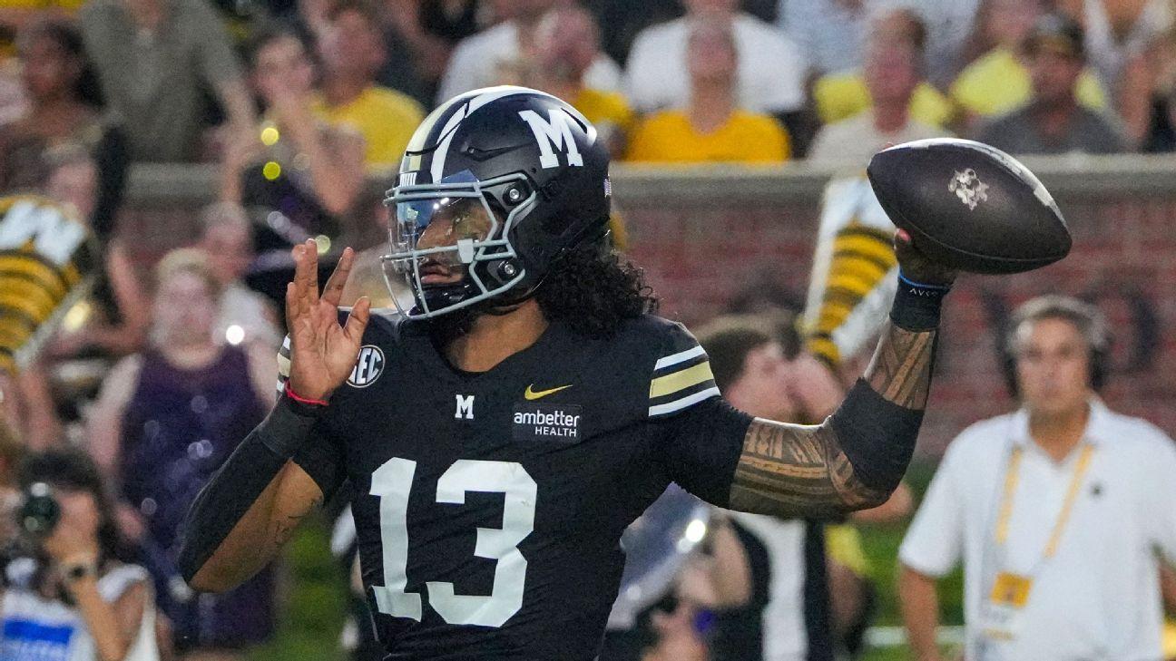 Missouri QB Austin Simmons is better-suited for the matchup with the Mississippi State Bulldogs than QB Kamario Taylor is for the Tigers defense.