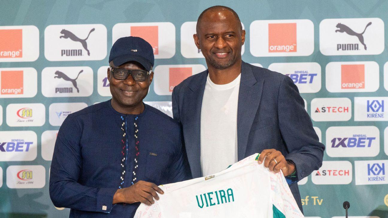 Patrick Vieira took over as Senegal manager from Pape Thiaw after the FIFA World Cup.