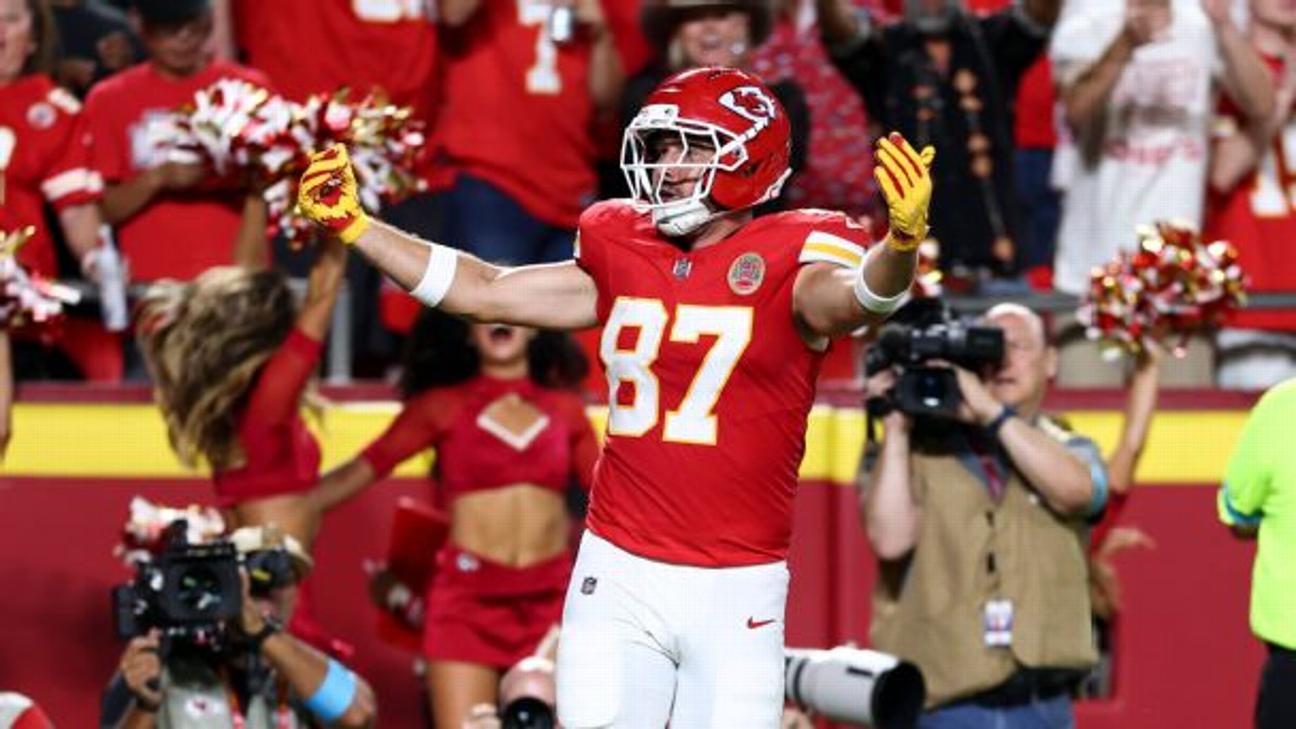 Travis Kelce is off to a fast start for the Chiefs, who are big favorites Sunday in Miami.