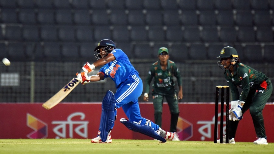 Radha and Hemalatha seal India s victory in rain-hit game against Bangladesh