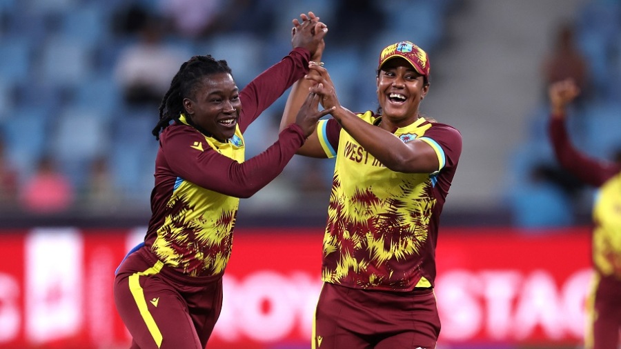 Deandra Dottin and Hayley Matthews celebrate the dismissal of Alice Capsey — Article image accompanying Dottin to miss Zimbabwe tour, Matthews to only play ODIs on WagerUp Sports News. Deandra Dottin and Hayley Matthews celebrate the dismissal of Alice Capsey — Article image accompanying Dottin to miss Zimbabwe tour, Matthews to only play ODIs on WagerUp Sports News.