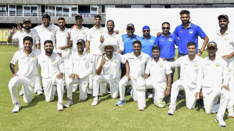The Chandigarh players pose after their win against Assam — Article image accompanying Samant takes over as Chandigarh head coach on WagerUp Sports News. The Chandigarh players pose after their win against Assam — Article image accompanying Samant takes over as Chandigarh head coach on WagerUp Sports News.