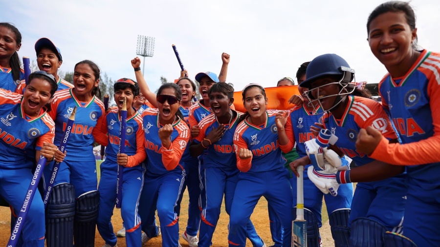 The India Under-19 players celebrate after becoming world champions — Article image accompanying Bangladesh and Nepal to host Women's Under-19 T20 World Cup from January 21 to February 6 on WagerUp Sports News. The India Under-19 players celebrate after becoming world champions — Article image accompanying Bangladesh and Nepal to host Women's Under-19 T20 World Cup from January 21 to February 6 on WagerUp Sports News.