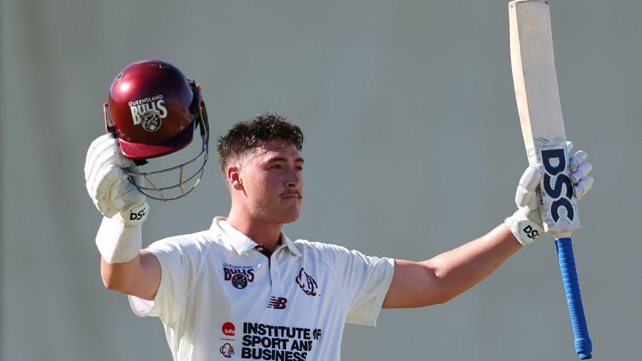 Matt Renshaw celebrates his second century of the season — Article image accompanying Time for change? Who are Australia's batting options? on WagerUp Sports News.
