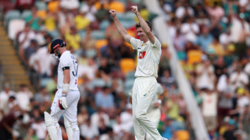 Brendan Doggett celebrates as Gus Atkinson falls into his trap — Article image accompanying Doggett adds miles to his legs amid Border-Gavaskar Trophy ambitions on WagerUp Sports News. Brendan Doggett celebrates as Gus Atkinson falls into his trap — Article image accompanying Doggett adds miles to his legs amid Border-Gavaskar Trophy ambitions on WagerUp Sports News.