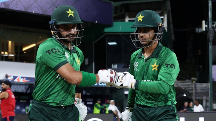 Sahibzada Farhan and Saim Ayub, the Pakistan openers — Article image accompanying New-look Pakistan take on inconsistent Hong Kong for semi-final spot on WagerUp Sports News. Sahibzada Farhan and Saim Ayub, the Pakistan openers — Article image accompanying New-look Pakistan take on inconsistent Hong Kong for semi-final spot on WagerUp Sports News.