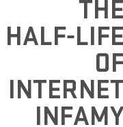 THE HALF-LIFE OF INTERNET INFAMY