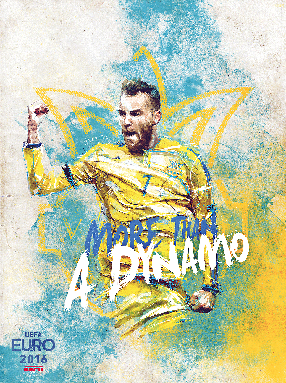 Більше, ніж "Динамо": художник намалював постери України та інших збірних до Євро-2016 - фото 1