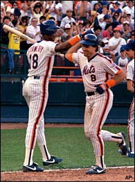 Gary, Keith & Ron congratulate Dwight Gooden and Darryl Strawberry