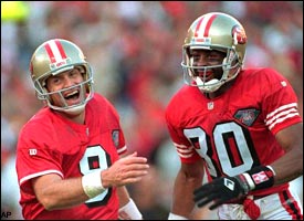 Joe Montana and Jerry Rice named best QB-WR duo in NFL history