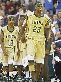 St. Vincent-St. Mary Fighting Irish forward LeBron James (23) in