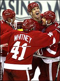This Day In Sports Clips on X: May 16, 1996: Steve Yzerman scores on a  slap shot from the blue line in double OT to give the Red Wings a Game 7