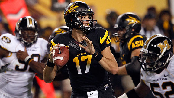 September 9, 2011: The Arizona State Blackout uniform before an